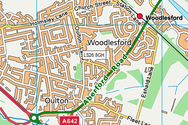 LS26 8GH map - OS VectorMap District (Ordnance Survey) LS26 8GH map - OS VectorMap District (Ordnance Survey)