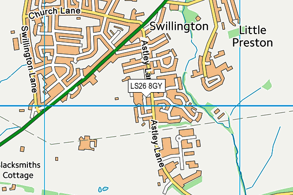 LS26 8GY map - OS VectorMap District (Ordnance Survey) LS26 8GY map - OS VectorMap District (Ordnance Survey)