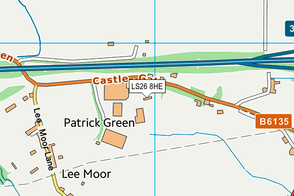 LS26 8HE map - OS VectorMap District (Ordnance Survey) LS26 8HE map - OS VectorMap District (Ordnance Survey)