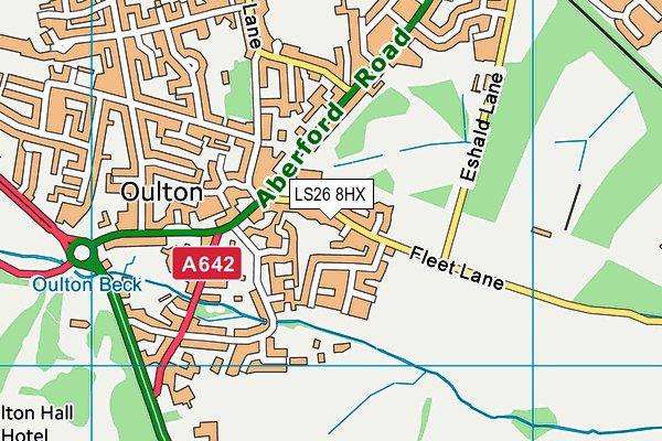 LS26 8HX map - OS VectorMap District (Ordnance Survey) LS26 8HX map - OS VectorMap District (Ordnance Survey)