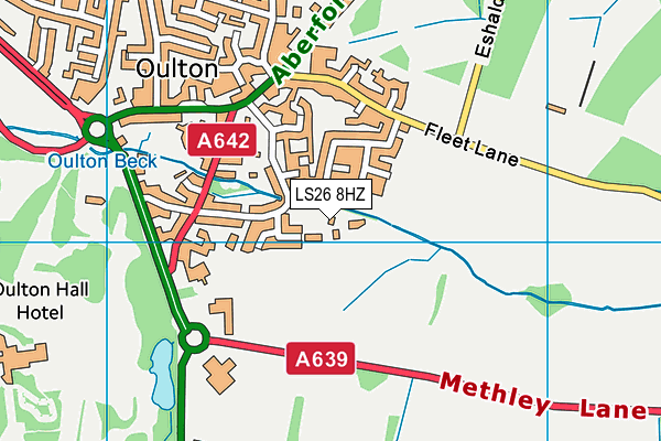 LS26 8HZ map - OS VectorMap District (Ordnance Survey) LS26 8HZ map - OS VectorMap District (Ordnance Survey)