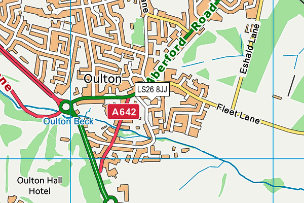 LS26 8JJ map - OS VectorMap District (Ordnance Survey) LS26 8JJ map - OS VectorMap District (Ordnance Survey)