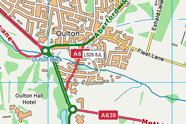 LS26 8JL map - OS VectorMap District (Ordnance Survey) LS26 8JL map - OS VectorMap District (Ordnance Survey)