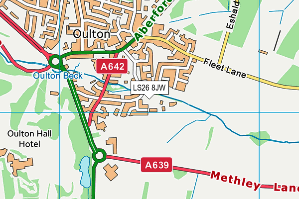 LS26 8JW map - OS VectorMap District (Ordnance Survey) LS26 8JW map - OS VectorMap District (Ordnance Survey)