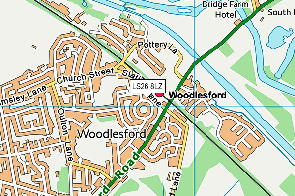 LS26 8LZ map - OS VectorMap District (Ordnance Survey)