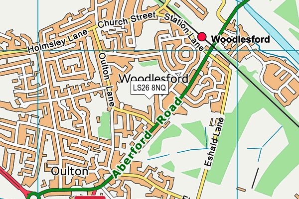 LS26 8NQ map - OS VectorMap District (Ordnance Survey) LS26 8NQ map - OS VectorMap District (Ordnance Survey)