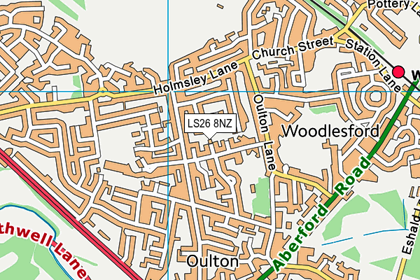LS26 8NZ map - OS VectorMap District (Ordnance Survey) LS26 8NZ map - OS VectorMap District (Ordnance Survey)