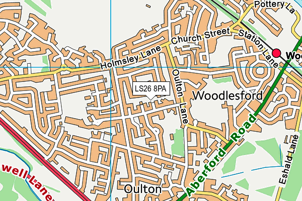 LS26 8PA map - OS VectorMap District (Ordnance Survey) LS26 8PA map - OS VectorMap District (Ordnance Survey)