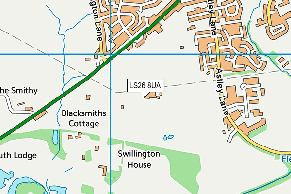 LS26 8UA map - OS VectorMap District (Ordnance Survey)