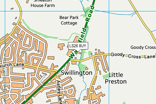 LS26 8UY map - OS VectorMap District (Ordnance Survey) LS26 8UY map - OS VectorMap District (Ordnance Survey)