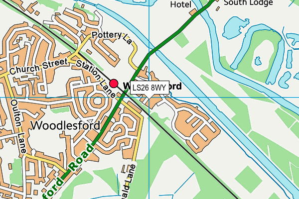 LS26 8WY map - OS VectorMap District (Ordnance Survey)