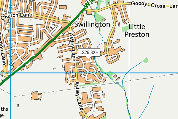 LS26 8XH map - OS VectorMap District (Ordnance Survey) LS26 8XH map - OS VectorMap District (Ordnance Survey)