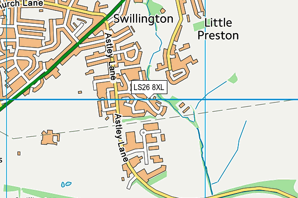 LS26 8XL map - OS VectorMap District (Ordnance Survey) LS26 8XL map - OS VectorMap District (Ordnance Survey)