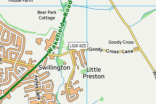 LS26 8ZD map - OS VectorMap District (Ordnance Survey) LS26 8ZD map - OS VectorMap District (Ordnance Survey)