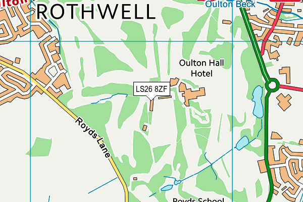 LS26 8ZF map - OS VectorMap District (Ordnance Survey) LS26 8ZF map - OS VectorMap District (Ordnance Survey)