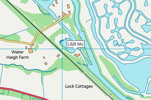 LS26 9AJ map - OS VectorMap District (Ordnance Survey) LS26 9AJ map - OS VectorMap District (Ordnance Survey)