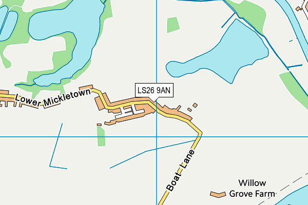 LS26 9AN map - OS VectorMap District (Ordnance Survey) LS26 9AN map - OS VectorMap District (Ordnance Survey)
