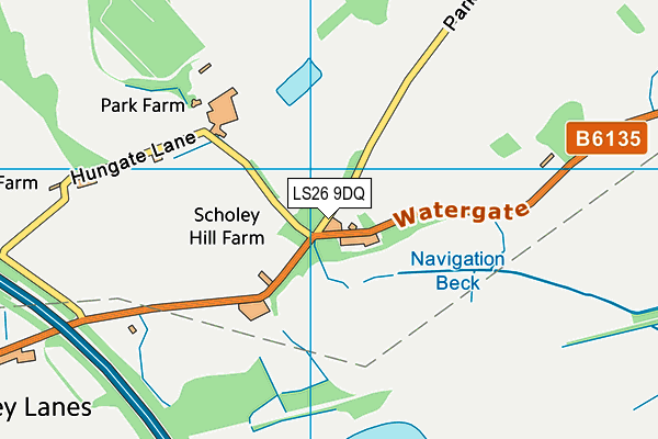 LS26 9DQ map - OS VectorMap District (Ordnance Survey) LS26 9DQ map - OS VectorMap District (Ordnance Survey)