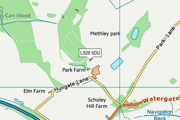 LS26 9DU map - OS VectorMap District (Ordnance Survey) LS26 9DU map - OS VectorMap District (Ordnance Survey)