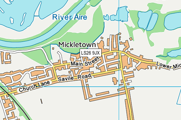 LS26 9JX map - OS VectorMap District (Ordnance Survey) LS26 9JX map - OS VectorMap District (Ordnance Survey)