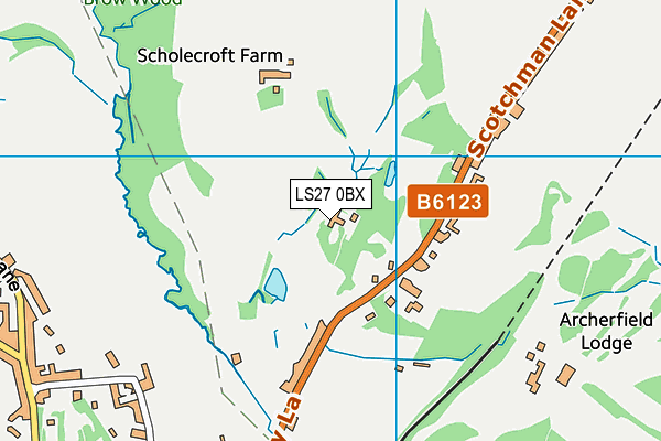 LS27 0BX map - OS VectorMap District (Ordnance Survey) LS27 0BX map - OS VectorMap District (Ordnance Survey)