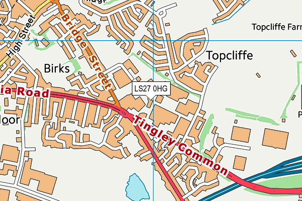 LS27 0HG map - OS VectorMap District (Ordnance Survey)
