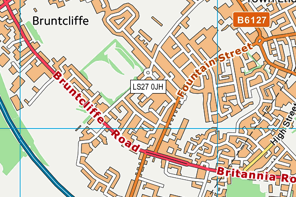 LS27 0JH map - OS VectorMap District (Ordnance Survey) LS27 0JH map - OS VectorMap District (Ordnance Survey)