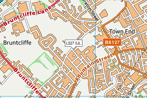 LS27 0JL map - OS VectorMap District (Ordnance Survey) LS27 0JL map - OS VectorMap District (Ordnance Survey)