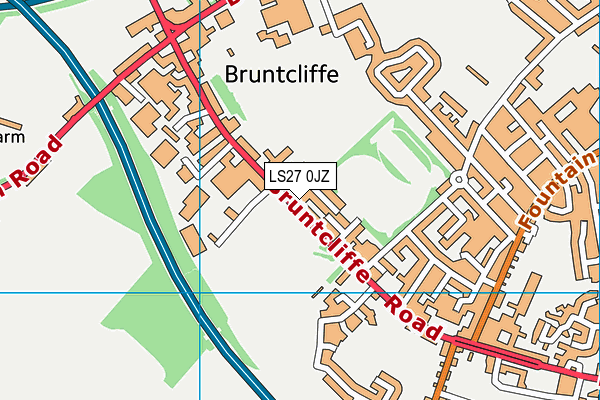 LS27 0JZ map - OS VectorMap District (Ordnance Survey) LS27 0JZ map - OS VectorMap District (Ordnance Survey)