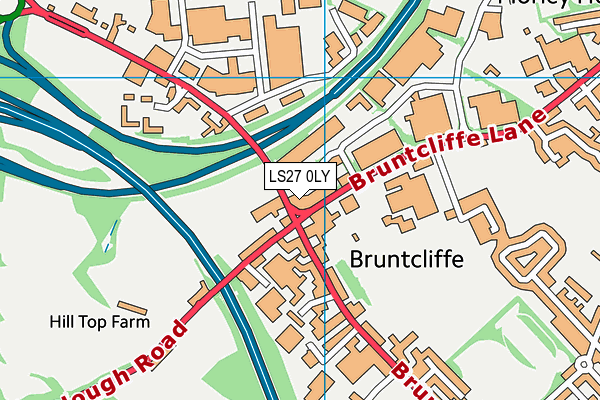 LS27 0LY map - OS VectorMap District (Ordnance Survey) LS27 0LY map - OS VectorMap District (Ordnance Survey)