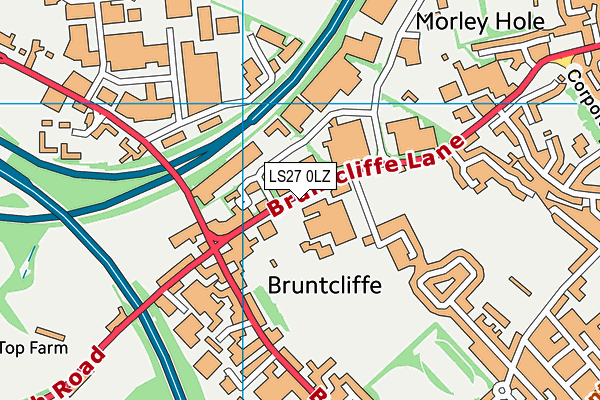 LS27 0LZ map - OS VectorMap District (Ordnance Survey)