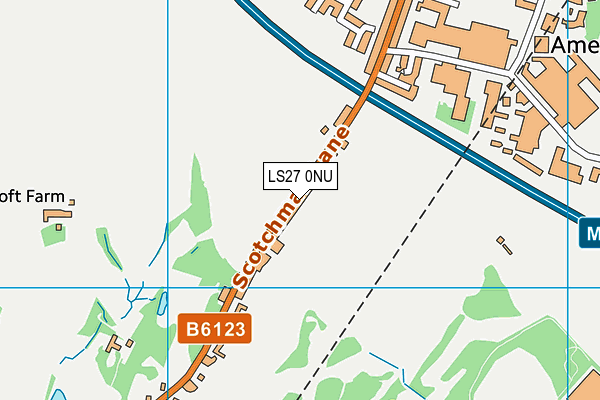 LS27 0NU map - OS VectorMap District (Ordnance Survey) LS27 0NU map - OS VectorMap District (Ordnance Survey)