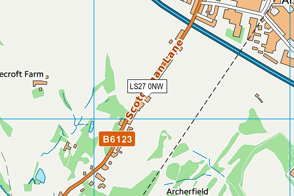 LS27 0NW map - OS VectorMap District (Ordnance Survey) LS27 0NW map - OS VectorMap District (Ordnance Survey)