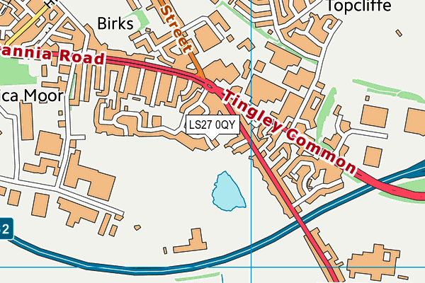 LS27 0QY map - OS VectorMap District (Ordnance Survey) LS27 0QY map - OS VectorMap District (Ordnance Survey)