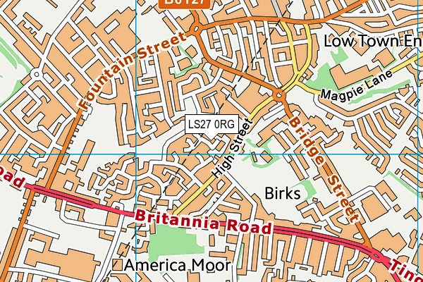 LS27 0RG map - OS VectorMap District (Ordnance Survey) LS27 0RG map - OS VectorMap District (Ordnance Survey)