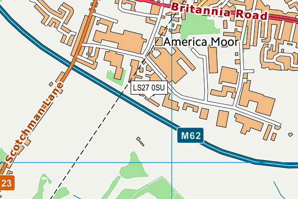 LS27 0SU map - OS VectorMap District (Ordnance Survey) LS27 0SU map - OS VectorMap District (Ordnance Survey)