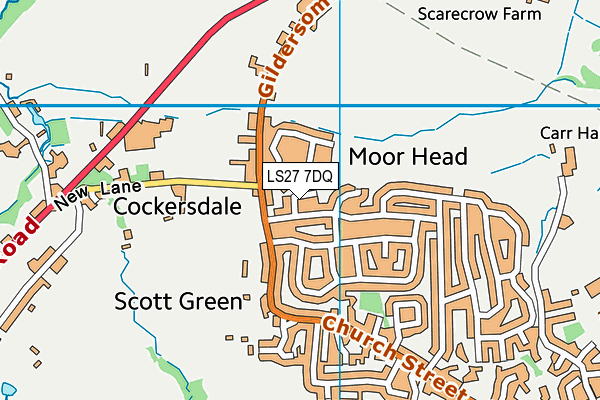 LS27 7DQ map - OS VectorMap District (Ordnance Survey) LS27 7DQ map - OS VectorMap District (Ordnance Survey)