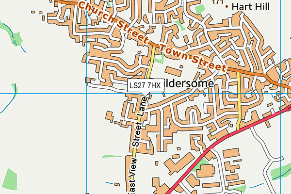 LS27 7HX map - OS VectorMap District (Ordnance Survey) LS27 7HX map - OS VectorMap District (Ordnance Survey)