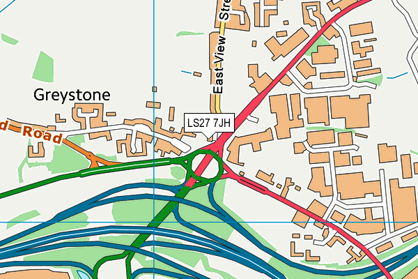 LS27 7JH map - OS VectorMap District (Ordnance Survey) LS27 7JH map - OS VectorMap District (Ordnance Survey)