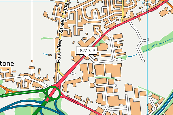 LS27 7JP map - OS VectorMap District (Ordnance Survey) LS27 7JP map - OS VectorMap District (Ordnance Survey)