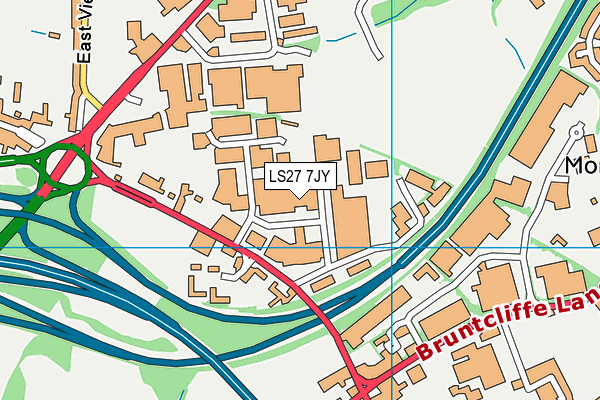 LS27 7JY map - OS VectorMap District (Ordnance Survey) LS27 7JY map - OS VectorMap District (Ordnance Survey)