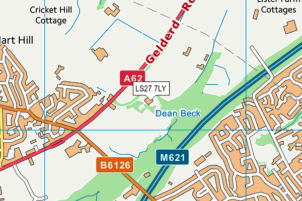 LS27 7LY map - OS VectorMap District (Ordnance Survey) LS27 7LY map - OS VectorMap District (Ordnance Survey)