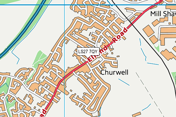 LS27 7QY map - OS VectorMap District (Ordnance Survey) LS27 7QY map - OS VectorMap District (Ordnance Survey)