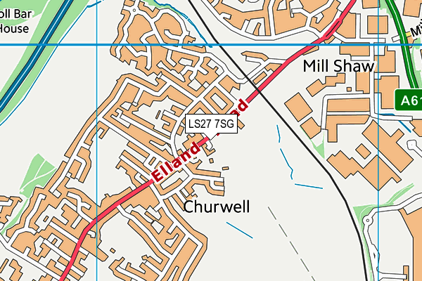 LS27 7SG map - OS VectorMap District (Ordnance Survey) LS27 7SG map - OS VectorMap District (Ordnance Survey)