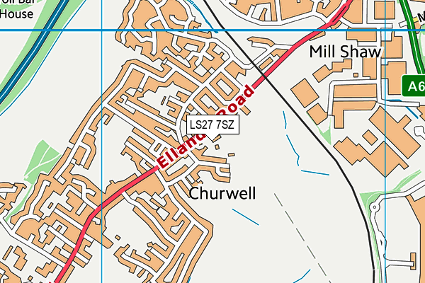 LS27 7SZ map - OS VectorMap District (Ordnance Survey) LS27 7SZ map - OS VectorMap District (Ordnance Survey)