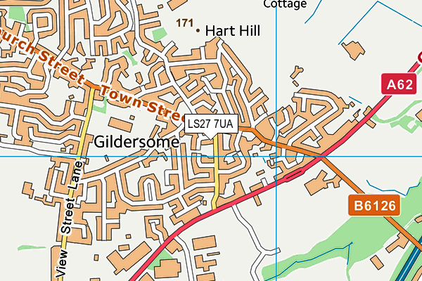 LS27 7UA map - OS VectorMap District (Ordnance Survey) LS27 7UA map - OS VectorMap District (Ordnance Survey)