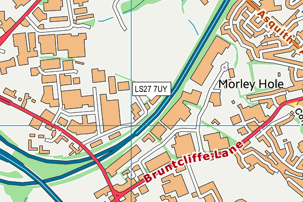 LS27 7UY map - OS VectorMap District (Ordnance Survey) LS27 7UY map - OS VectorMap District (Ordnance Survey)