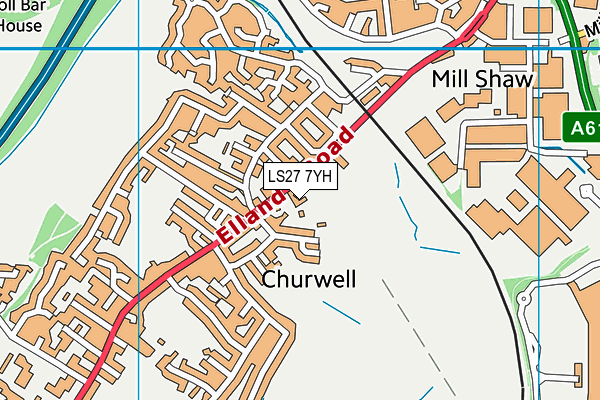LS27 7YH map - OS VectorMap District (Ordnance Survey) LS27 7YH map - OS VectorMap District (Ordnance Survey)