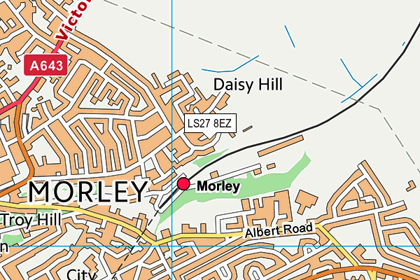 LS27 8EZ map - OS VectorMap District (Ordnance Survey) LS27 8EZ map - OS VectorMap District (Ordnance Survey)