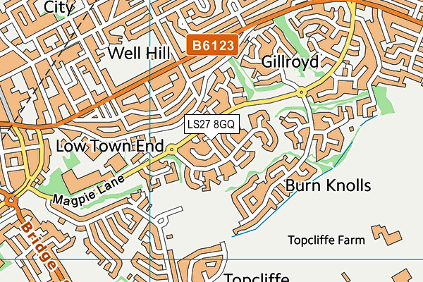 LS27 8GQ map - OS VectorMap District (Ordnance Survey) LS27 8GQ map - OS VectorMap District (Ordnance Survey)
